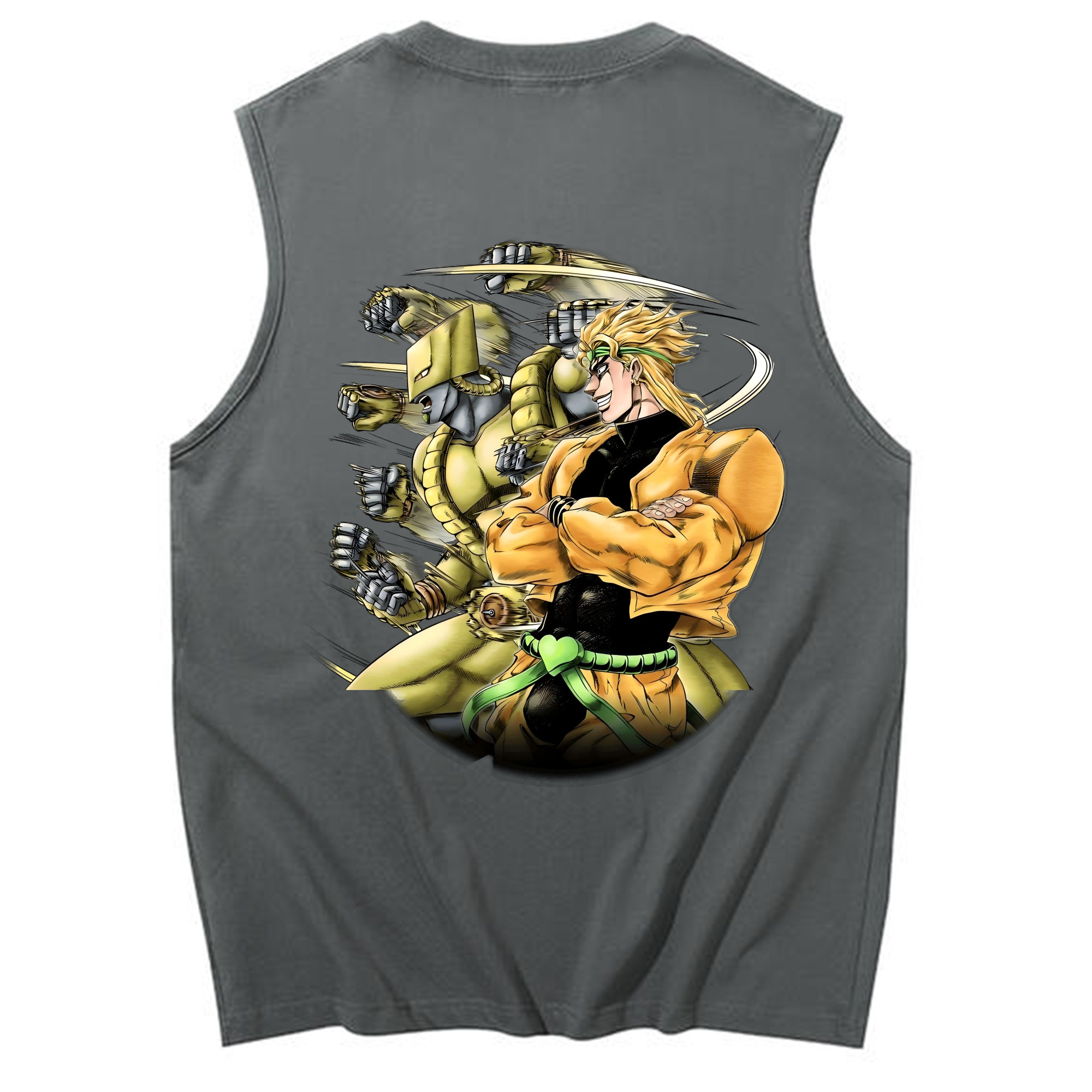 （画像用） ジョジョの奇妙な冒険 ディオ?ブランドー JoJo's Bizarre Adventure Dio Brando コットン100％タンクトップ（背面プリント）